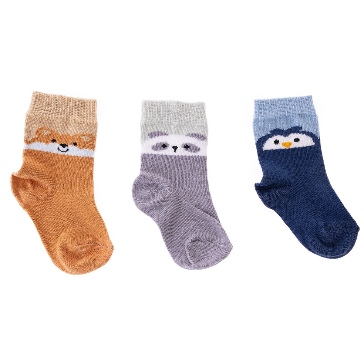 HelloBaby 3 Pack Animal Print Ankle Baby Socks (Newborn to 4-5 Years)