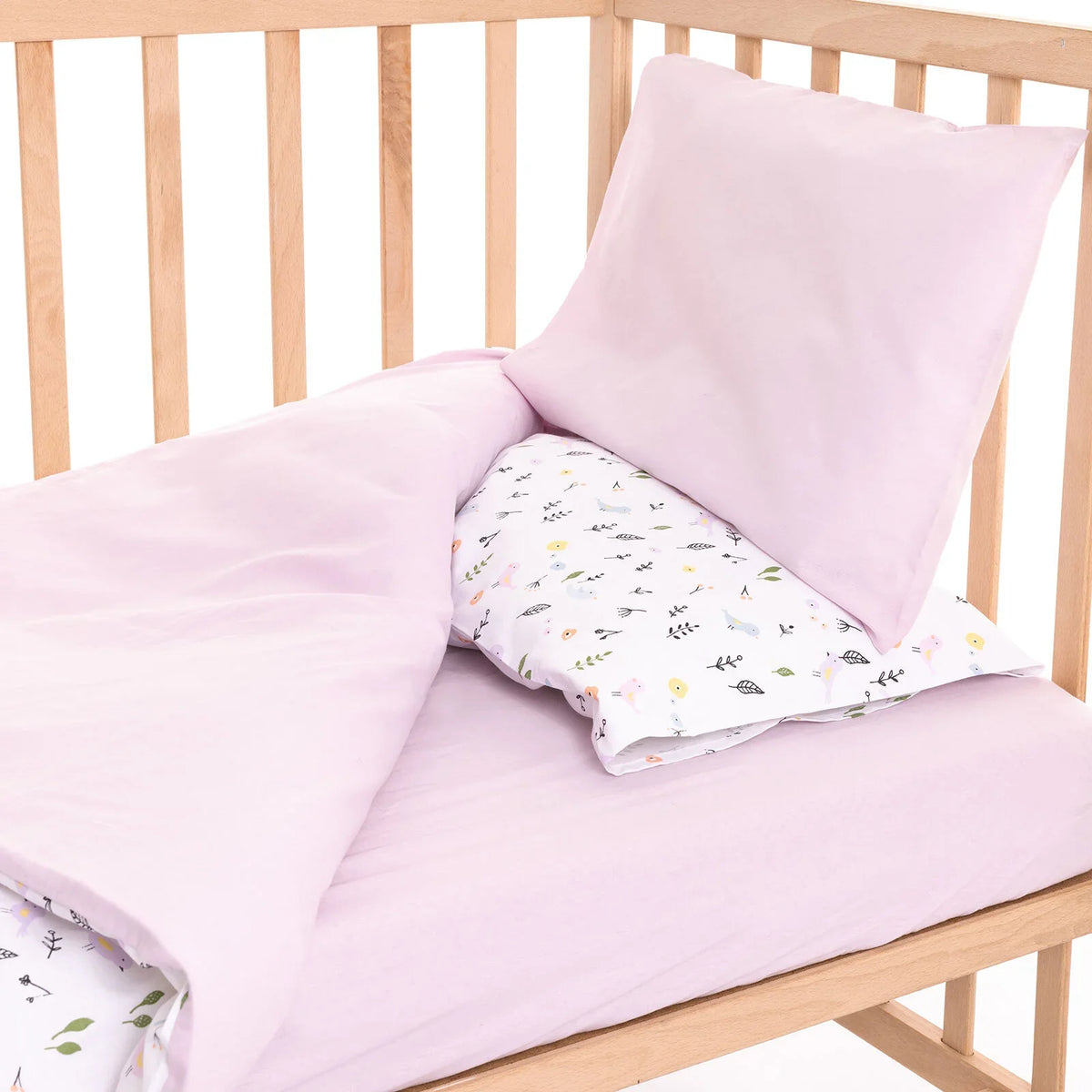 Little Dreams Little Bird Print Baby Pillowcase (35 x 45 cm)