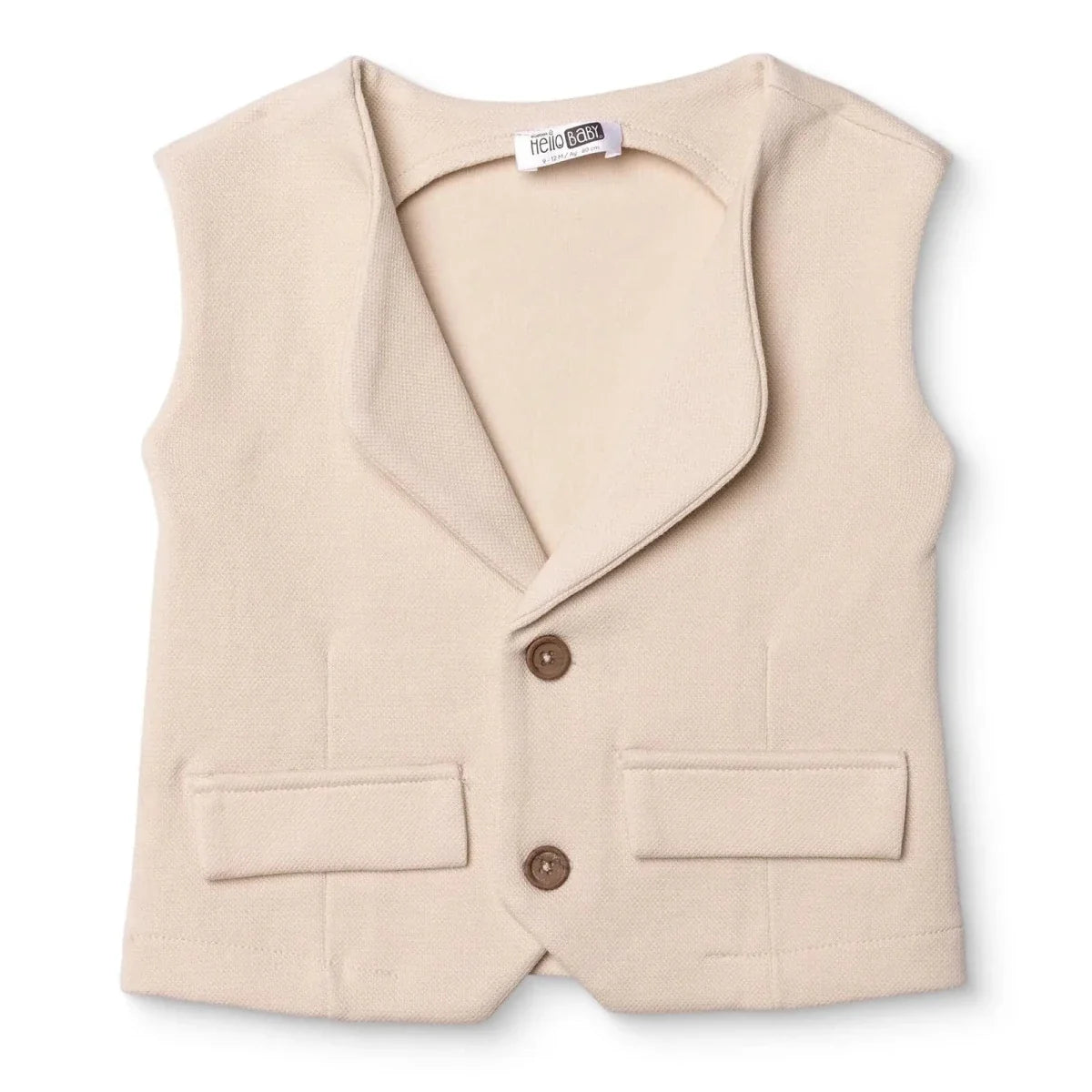 HelloBaby V-Neck Interlock Baby Gilet (6-9 Months to 4-5 Years)