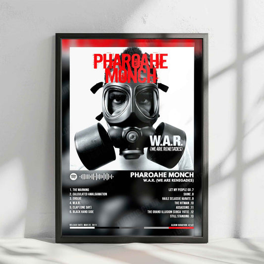 Pharoahe Monch "W.A.R. (We Are Renegades)" Album Cover Poster - with Complete Tracklist