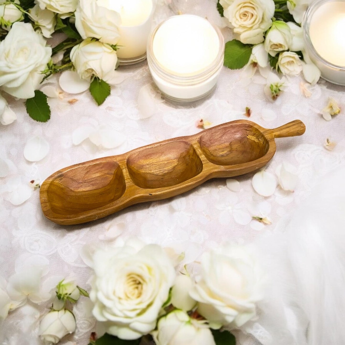 50CM TEAK SERVING BOWL