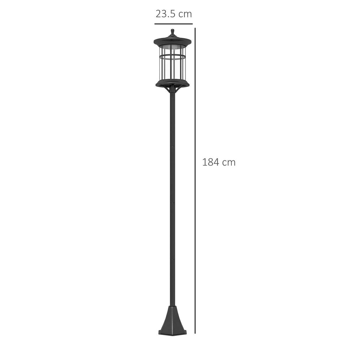 Outsunny LED Outdoor Solar Post Lights, Waterproof IP44, Cool White, 2 Pack