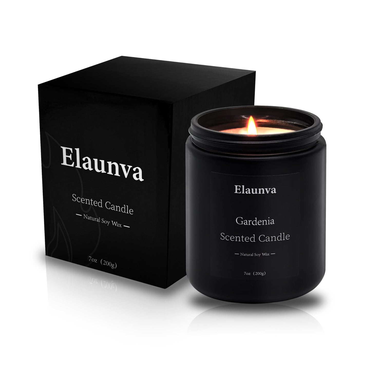 Elaunva Gardenia Scented Candle 7oz – Natural Soy Wax