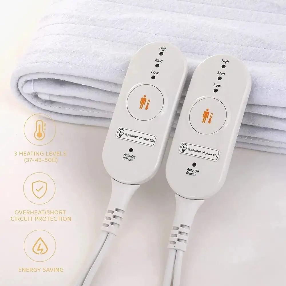 Electric Heated Blanket 3 Heat Setting Heated Mattress Cover 150x160cm