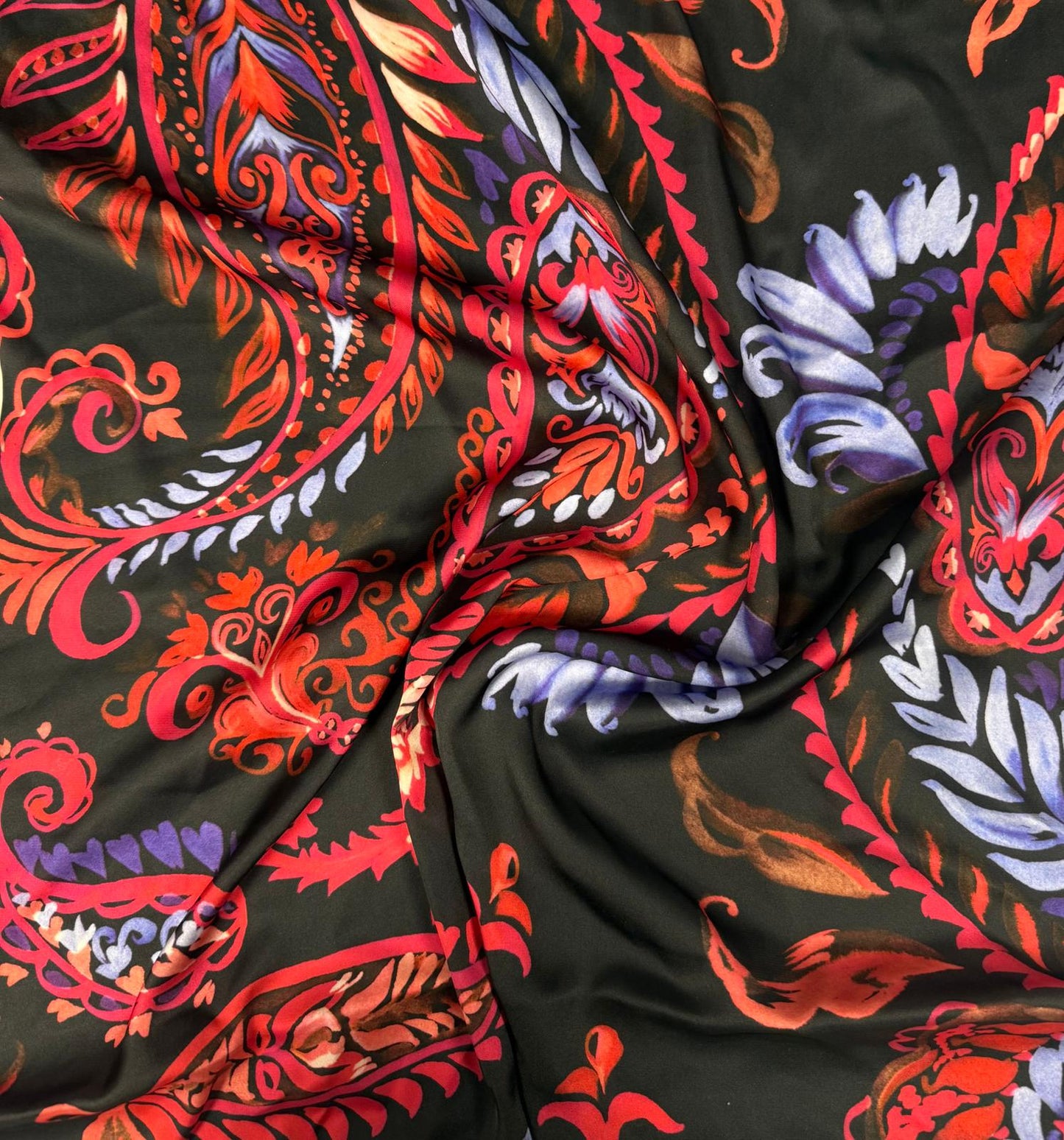 Elegant Paisley Pattern Fabric by the Metre – Soft & Stylish