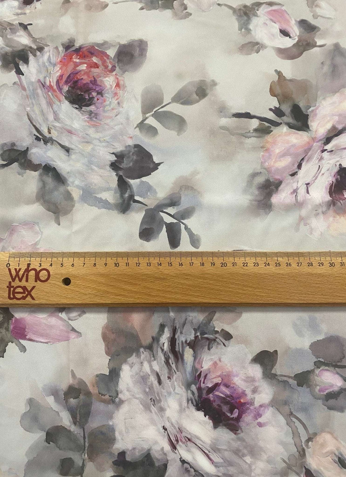 Soft Rose & Peony Fabric by Metre