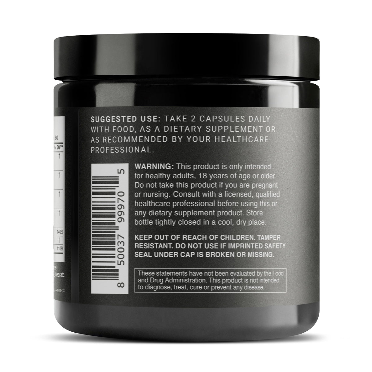 Elite T Formula - Ultra High Potency Tongkat Ali 200:1, Fadogia 30:1, Ashwagandha 40:1 (25% Withanolides) - Tribulus 25:1 (95% Saponins) + Zinc, Boron & Copper - 120 Capsules | Toniiq