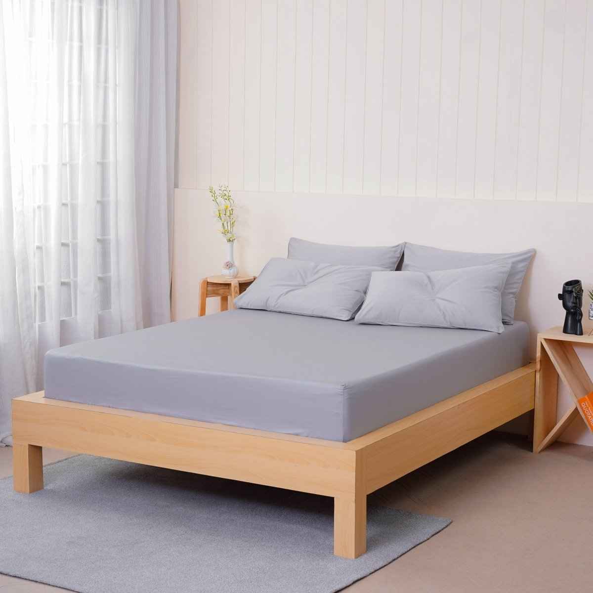 Ella Cotton - Dove Grey Fitted Sheet