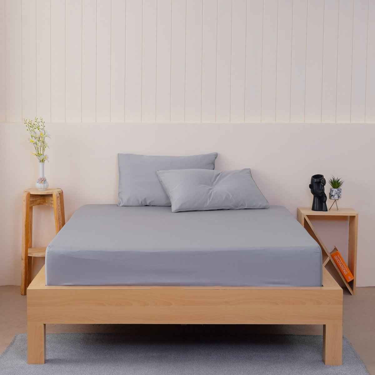 Ella Cotton - Dove Grey Fitted Sheet