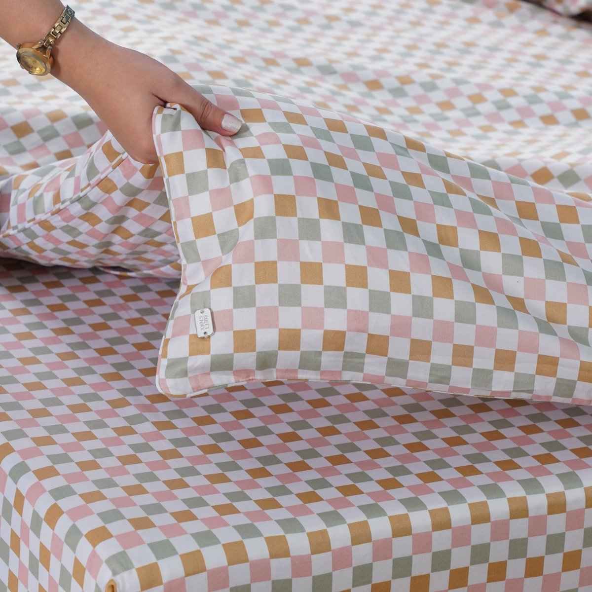 Ella Cotton - Gems Checkerboard Duvet Cover