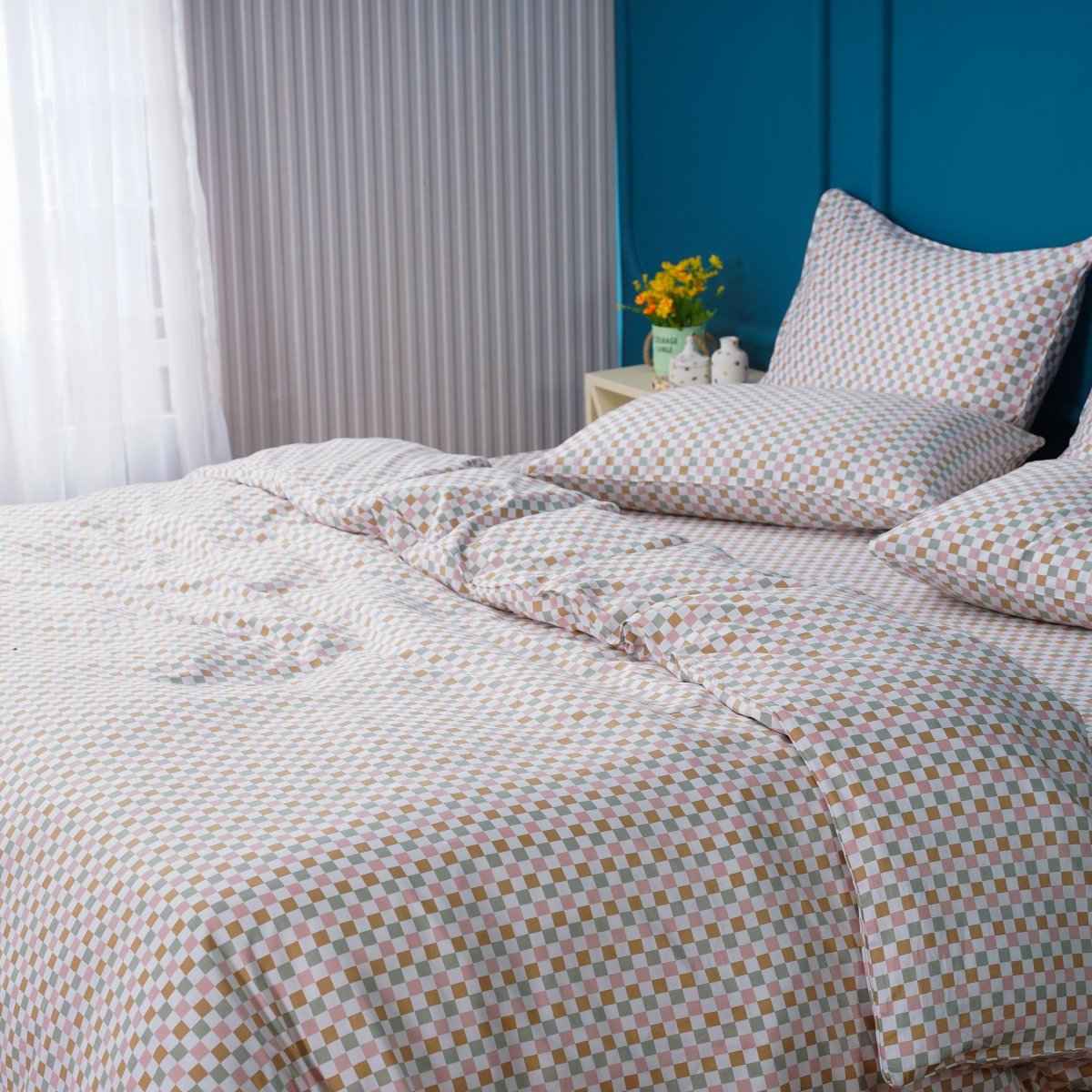 Ella Cotton - Gems Checkerboard Duvet Cover