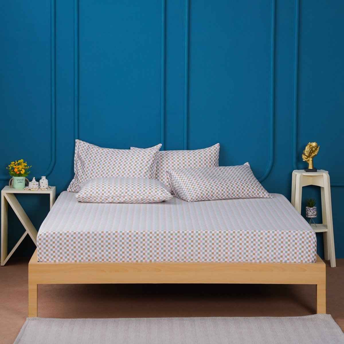 Ella Cotton - Gems Checkerboard Fitted Sheet