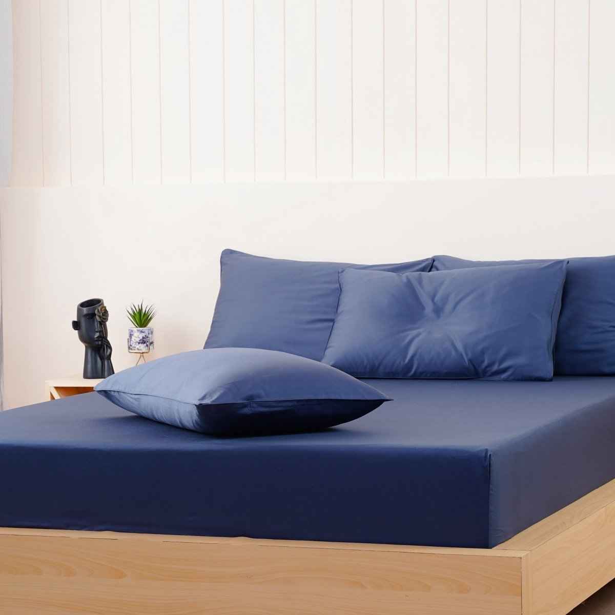 Ella Cotton - Midnight Blue Fitted Sheet