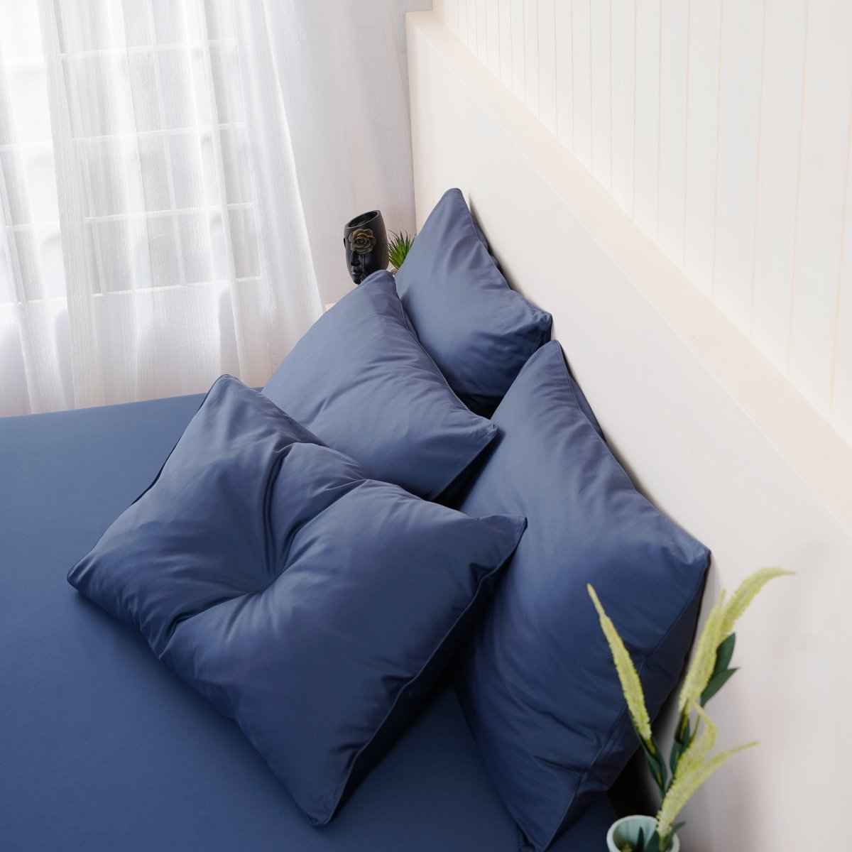Ella Cotton - Midnight Blue Pillowcases Pair