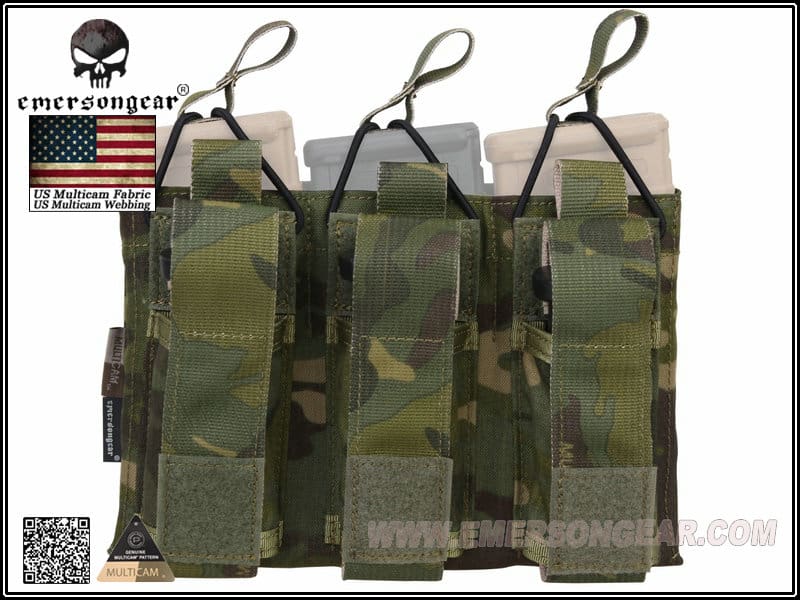Emerson 5.56 and Pistol Triple Open Top Magazine Pouch