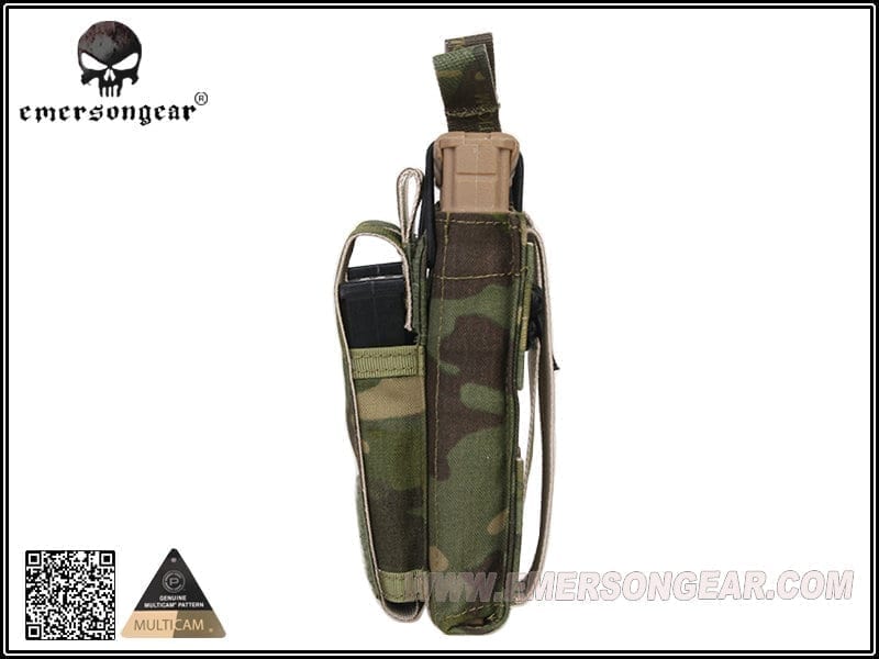 EMERSON 5.56 & Pistol Double Open Top Magazine Pouch Multicam Tropic