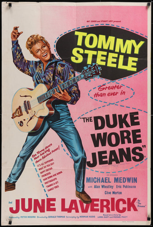The Duke Wore Jeans (1958) Original UK One Sheet Movie Poster