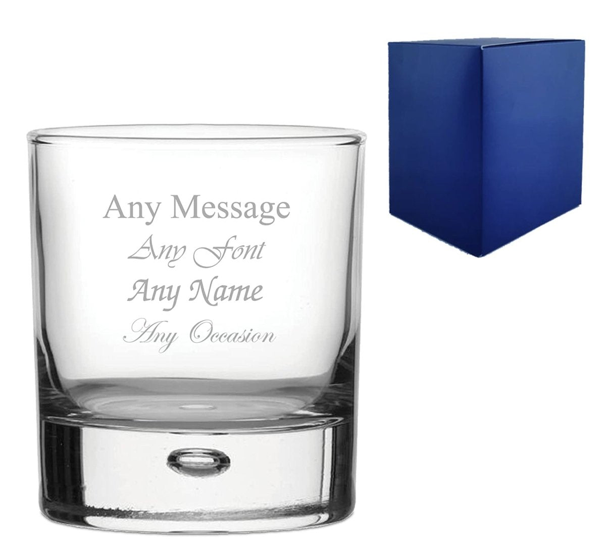 Engraved 11.5oz Bubble Whiskey Tumbler with Gift Box
