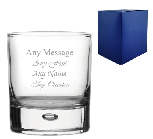 Engraved 11.5oz Bubble Whiskey Tumbler with Gift Box