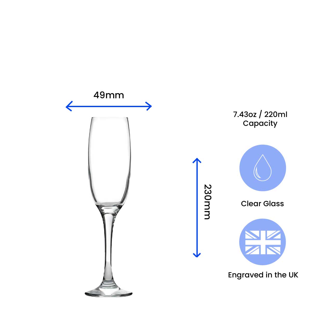 Engraved  Champagne Flute Happy 20,30,40,50... Birthday Speckled
