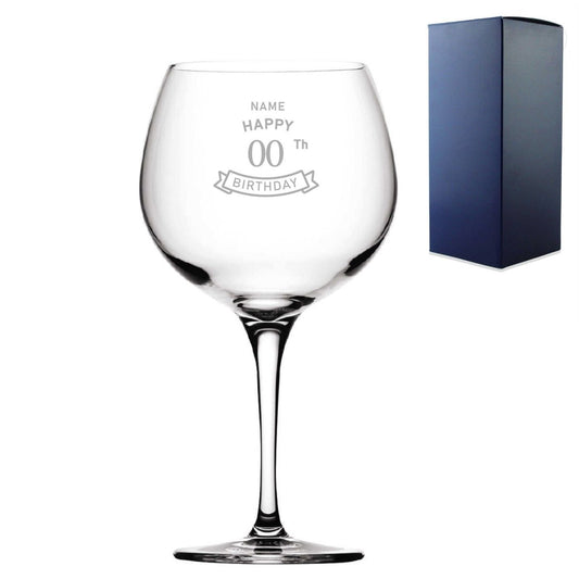 Engraved Primeur Balloon Happy 20,30,40,50... Birthday Banner, Gift Boxed