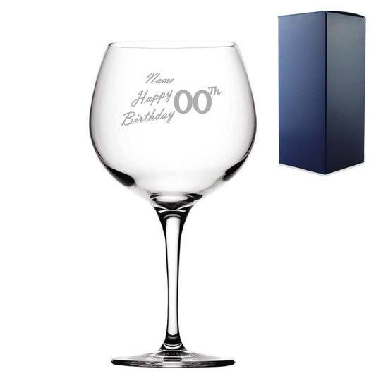 Engraved Primeur Balloon Happy 20,30,40,50... Birthday Handwritten, Gift Boxed