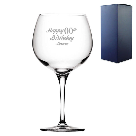 Engraved Primeur Balloon Happy 20,30,40,50... Birthday Modern, Gift Boxed
