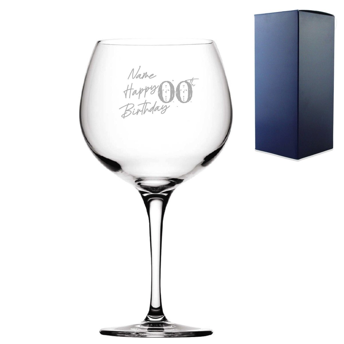 Engraved  Primeur Balloon Happy 20,30,40,50... Birthday Speckled, Gift Boxed