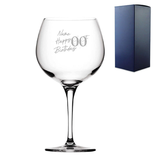 Engraved  Primeur Balloon Happy 20,30,40,50... Birthday Speckled, Gift Boxed