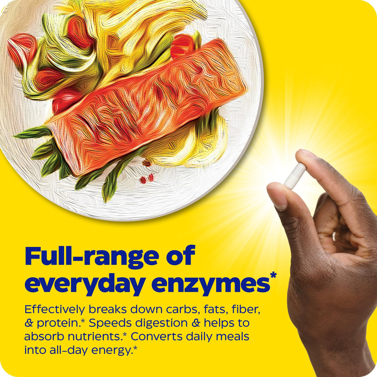 Enzymedica Digest, Full-Range, Everyday Digestive Enzymes, Offers Fast-Acting Gas & Bloating Relief, 90 Count