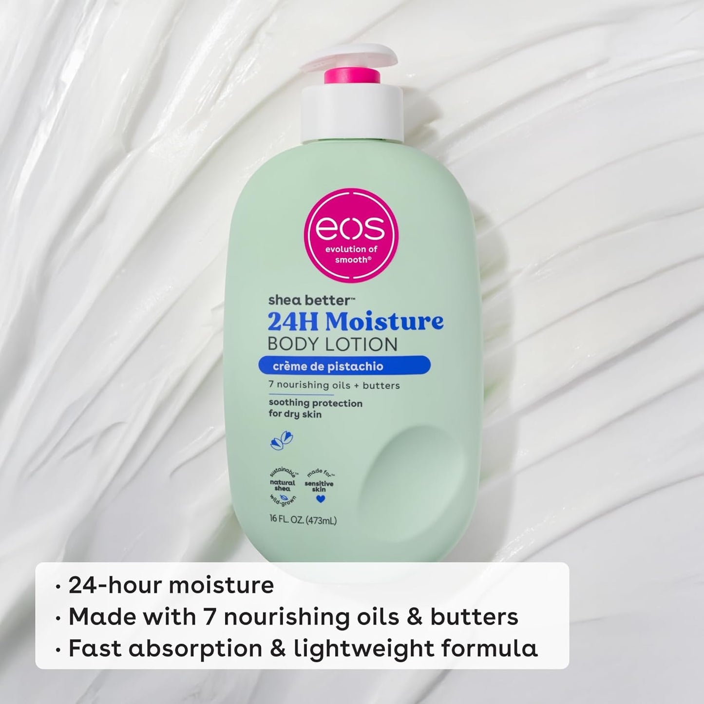 EOS Shea Better 24H Moisture Body Lotion - Crème de Pistachio