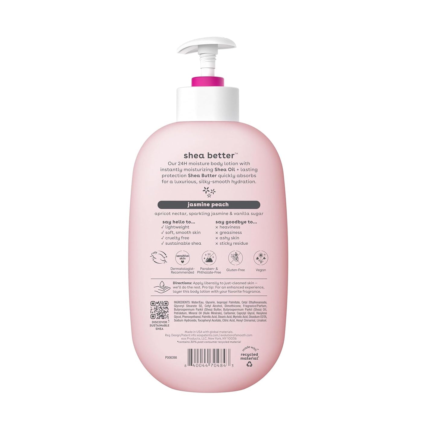 EOS Shea Better 24H Moisture Body Lotion - Jasmine Peach