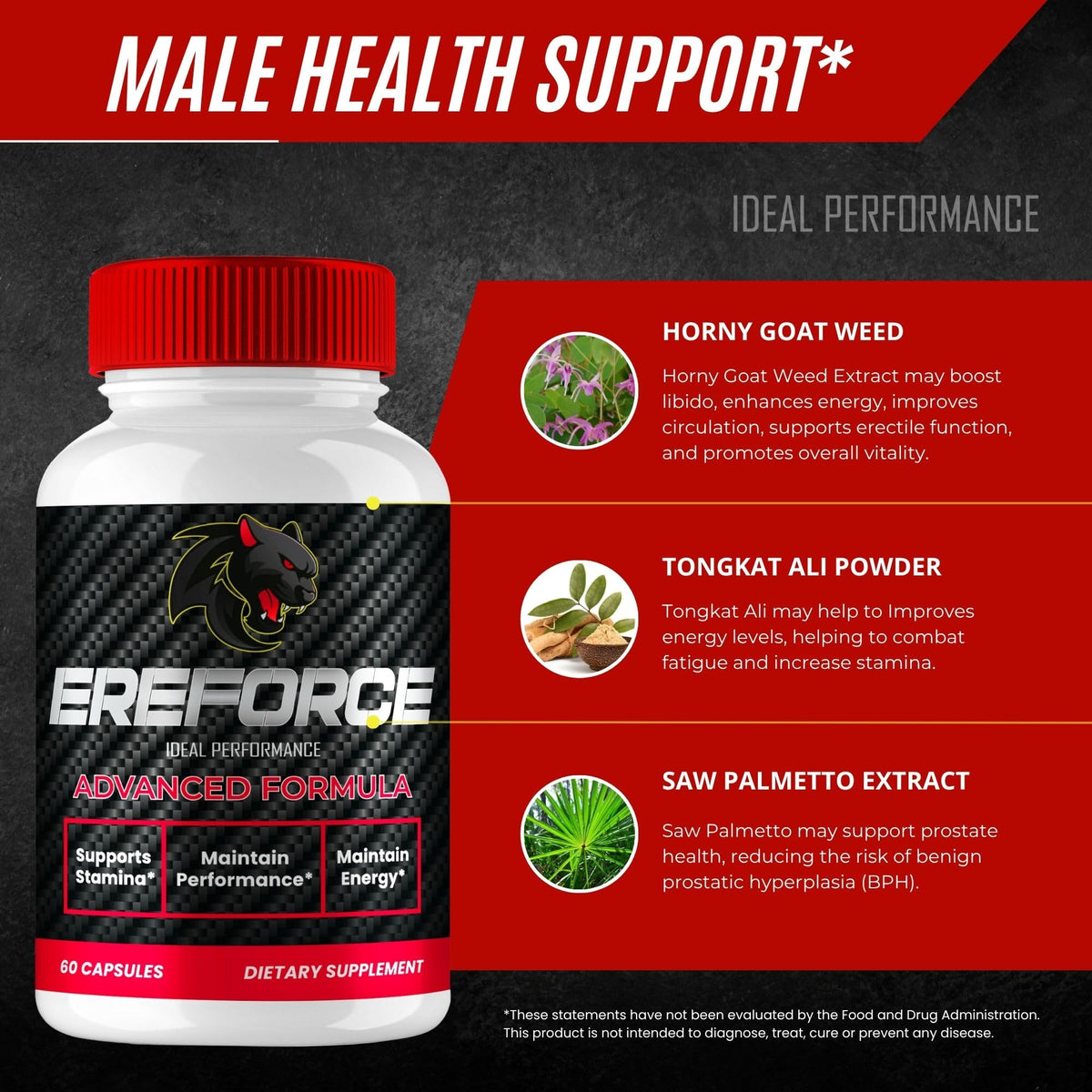 Ereforce Capsules | Official Men’s Supplement – Maximum Strength Performance (3 Pack)