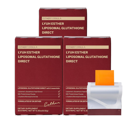 ESTHER FORMULA Liposomal Glutathione Strips 284mg×90 – Enhanced Absorption, Antioxidant Support, Made in USA