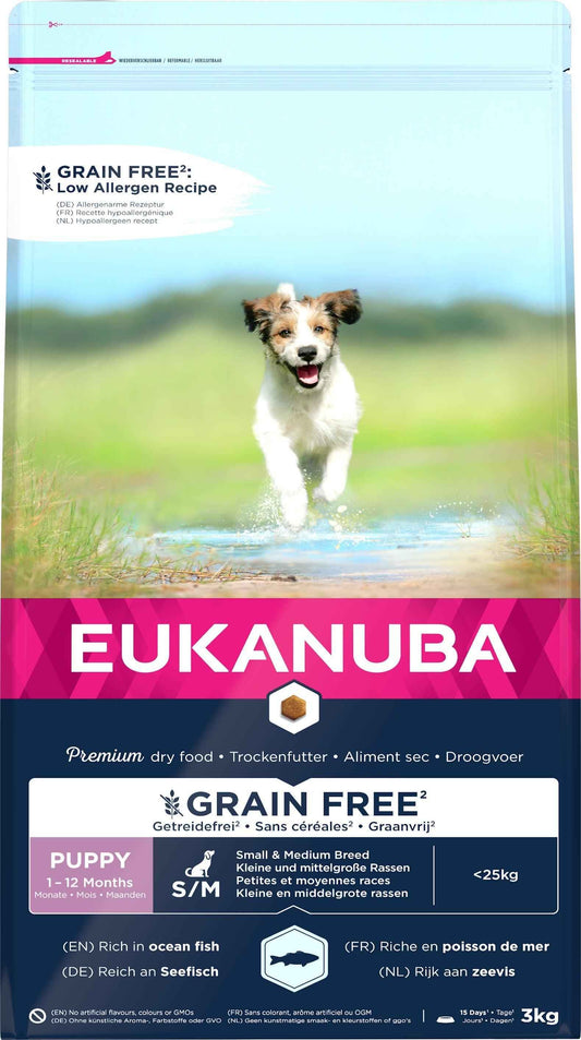 Eukanuba Grain Free Ocean Fish Puppy 3X3kg