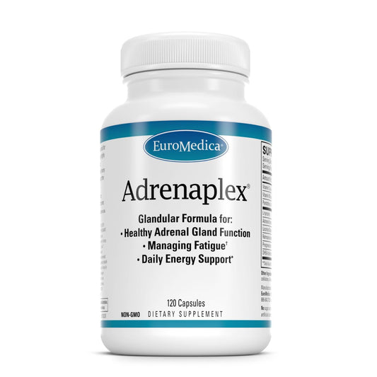 EuroMedica Adrenaplex – Adrenal Gland Support Supplement with Vitamin C & B6 | 120 Capsules