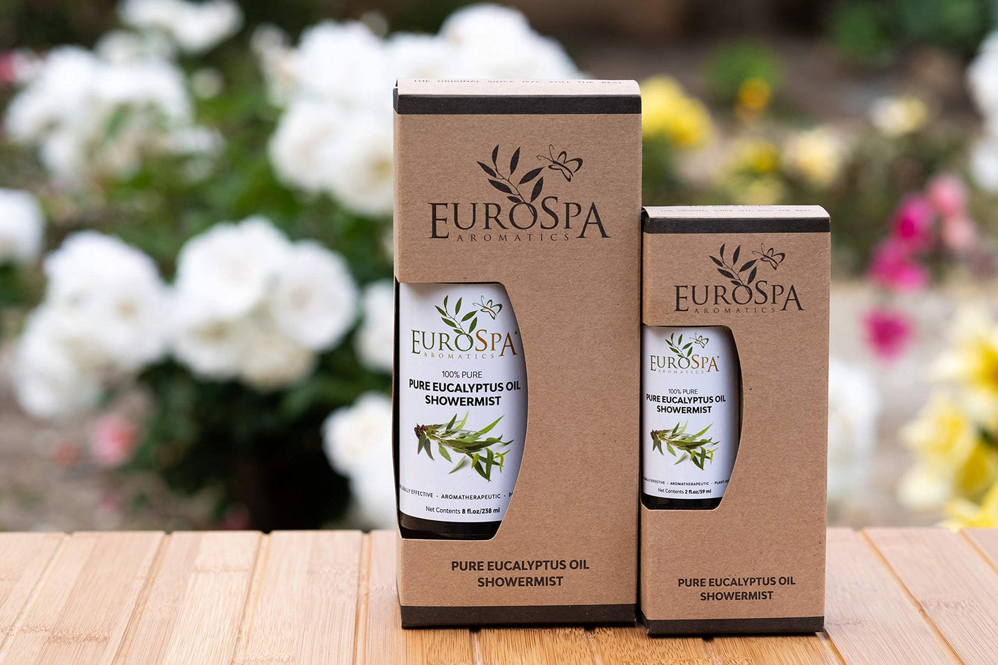 EuroSpa Aromatics Pure Eucalyptus ShowerMist & Steam Room Spray – 2oz x2