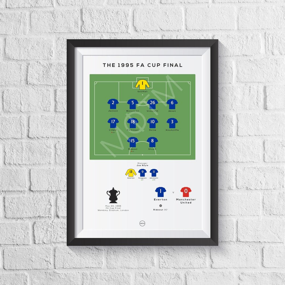 Everton Vs Manchester United 1995 Fa Cup Final Print