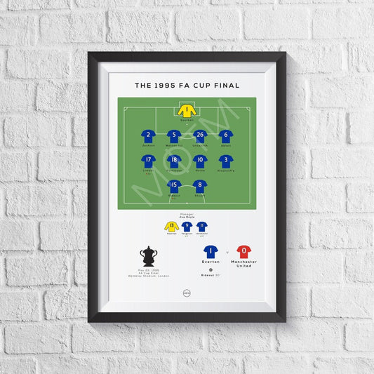 Everton Vs Manchester United 1995 Fa Cup Final Print