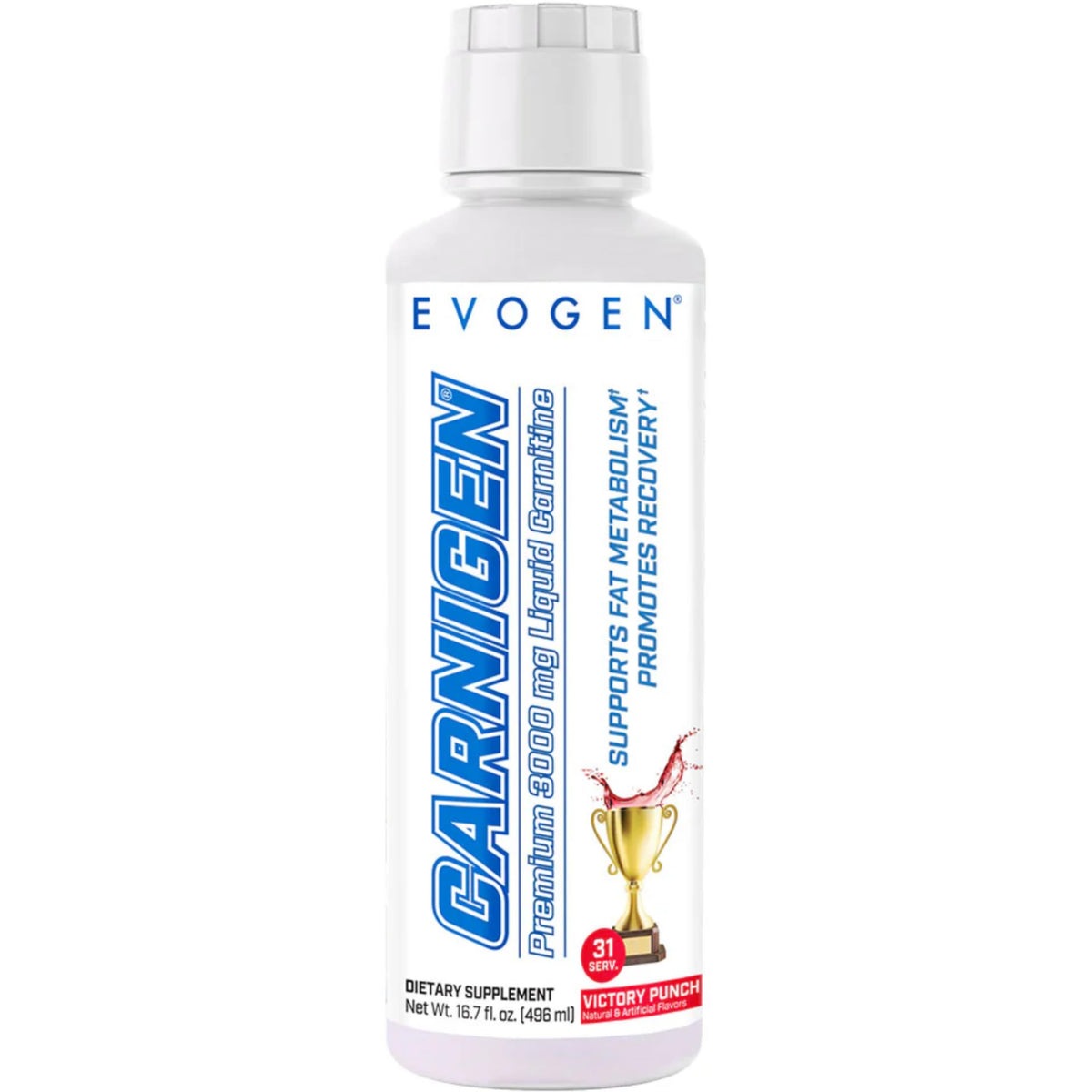 Evogen Carnigen Liquid L-Carnitine | Fat Metabolism, Recovery, Caffeine Free