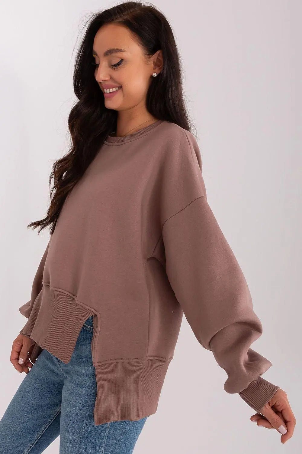 Ex Moda round neckline and long sleeves sweatshirt