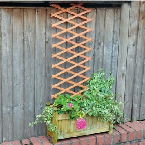 6ft x 2ft Expanding Wooden Garden Trellis Lattice Fence Panel