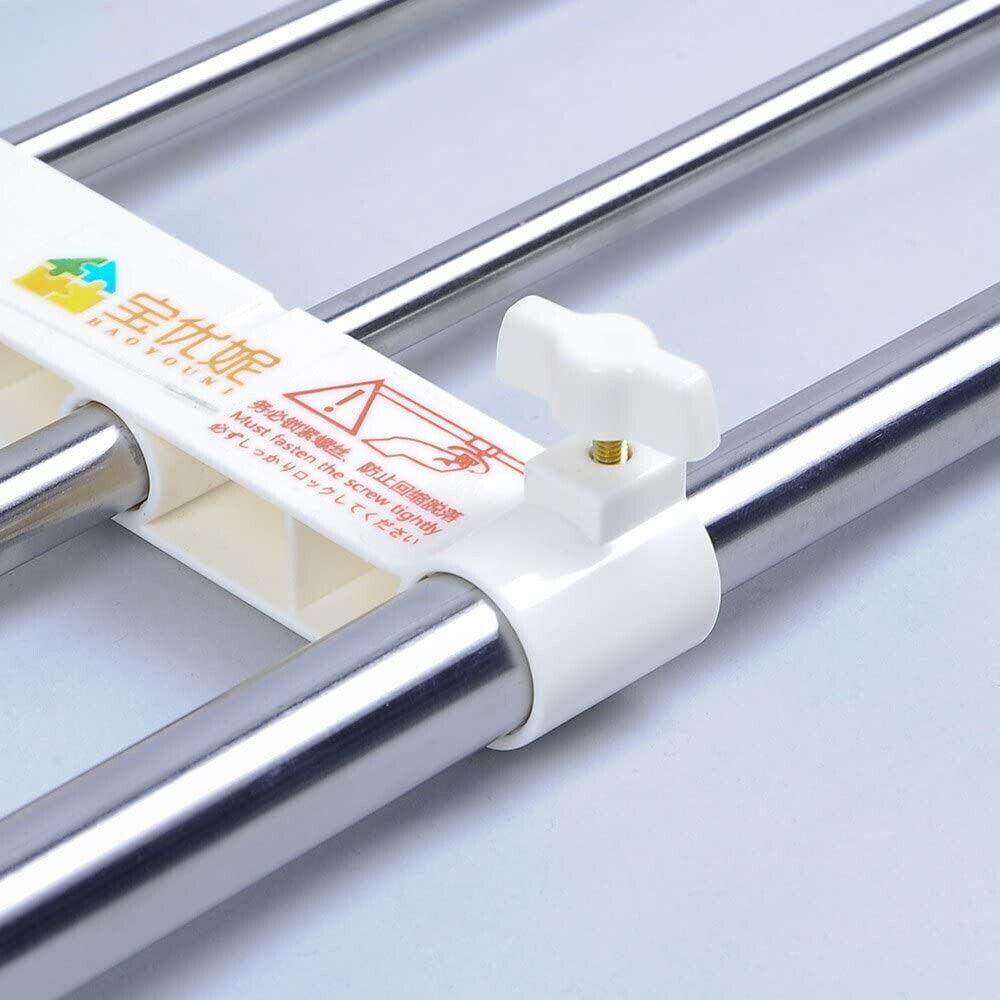 Extendable Closet Shelf Rod, 45-70cm, Clothes Hanger Organizer Metal