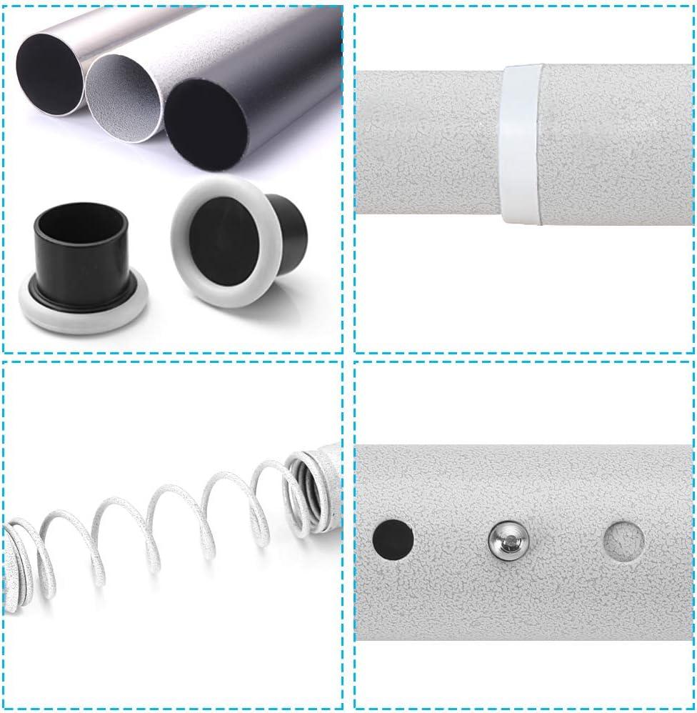 Shower Curtain Rod Extendable No Drill Telescopic Carbon Steel 70-110cm White