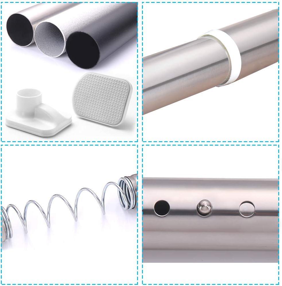 Shower Curtain Rod Extendable Telescopic No Drill Stainless Steel 310-360cm