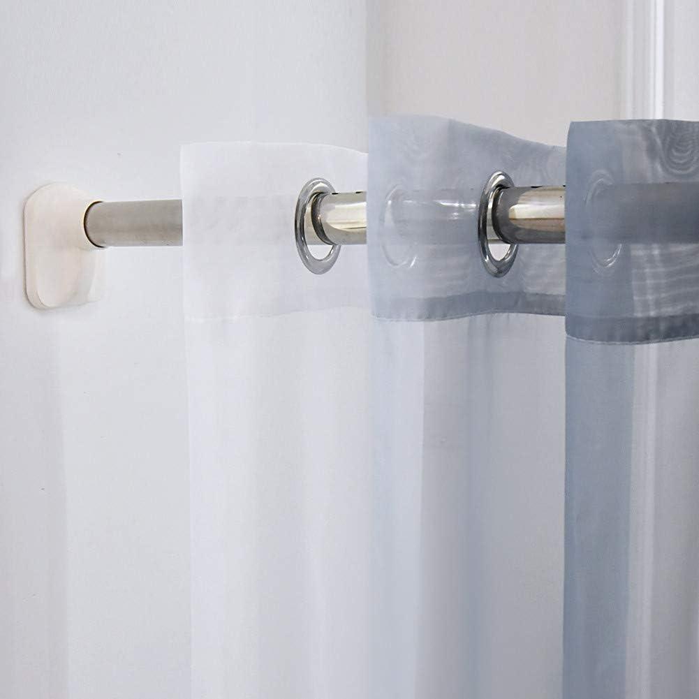 Shower Curtain Rod Extendable Telescopic No Drill Stainless Steel 310-360cm