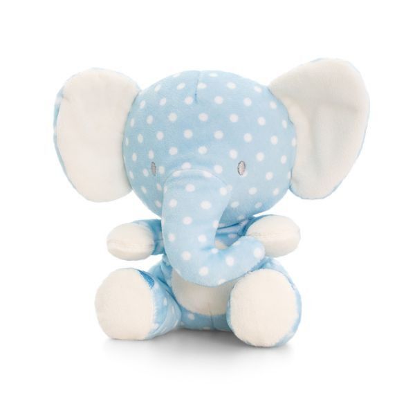 20CM SPOTTY BLUE WILD  ELEPHANT      BY KEEL TOYS