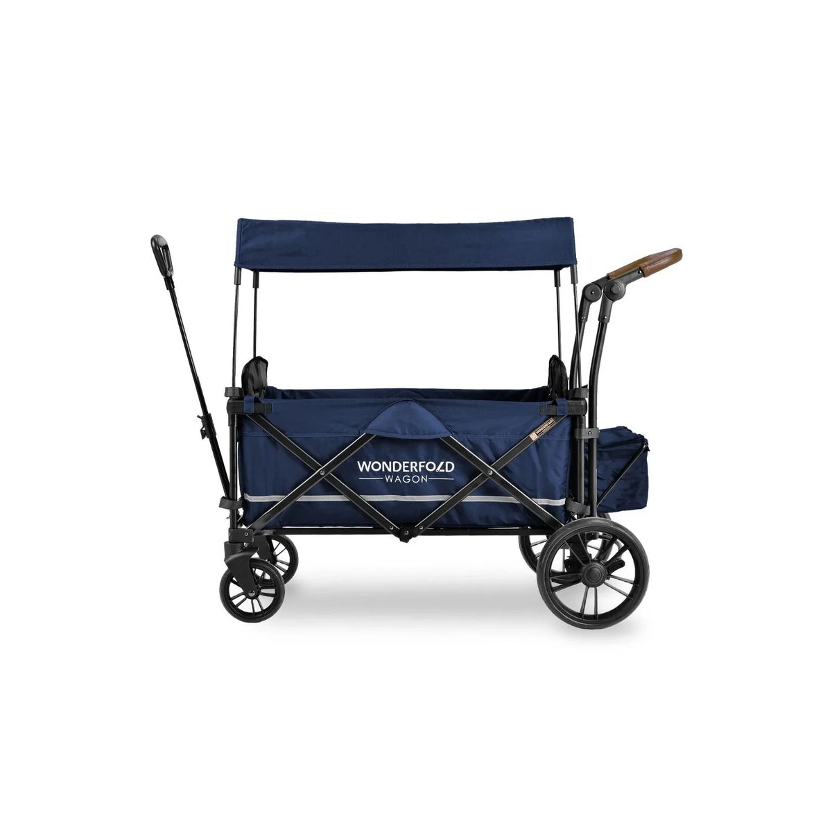 Wonderfold X4R Push and Pull Quad Stroller Wagon - Sapphire Navy