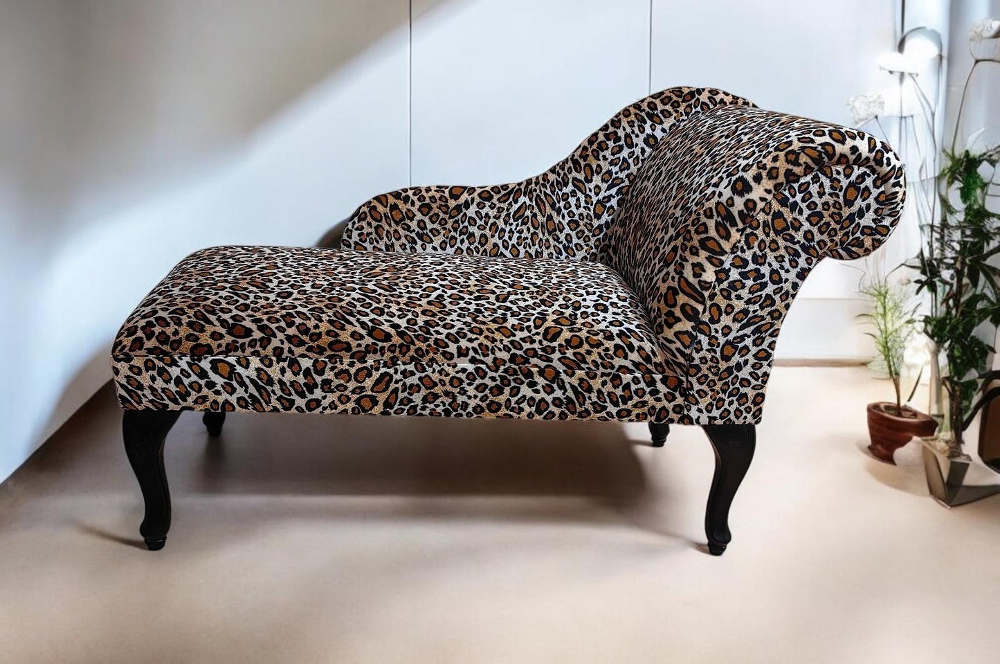 120X46X57CM LEOPARD MINI CHAISE LONGUE