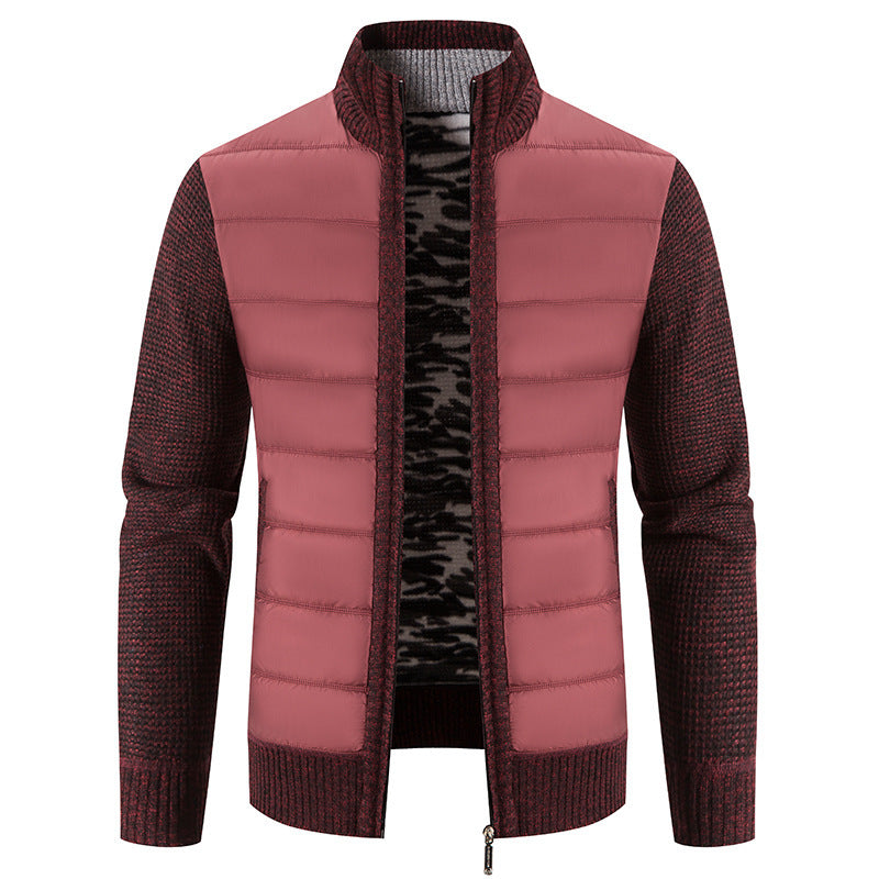 Men's Cardigan Sweater Stand Collar Sweater Coat